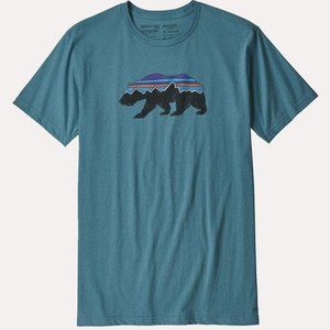 Patagonia Men's Fitz Roy Bear Organic Cotton T-Shirt - Size Large